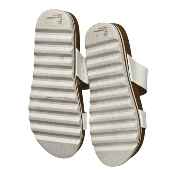 C&C California White Cork Sandals Minimalist Slip-On Comfort Size 8 NWT - Picture 2 of 5